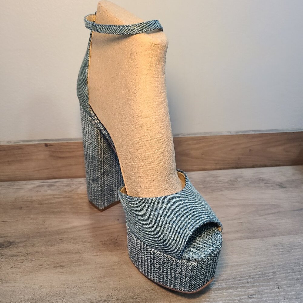 Sam Edelman Denim Block Heels